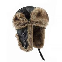 Northeast Hat Vyriška rudens ir žiemos ausų apsauga šilta Lei Feng kepurė dirbtinė oda lauko apsauga nuo vėjo kepurė moteriška piloto kepurė XL size (58-60cm) gray