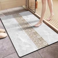 Diatomito molio kilimėlis Sugeriantis ir nešvarumams atsparus Vonios kambario Dušo patalpos Greitai džiūstantis Durų kilimėlis Vonios kambario neslystantis kilimėlis 40 * 60cm gray