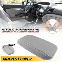 For Honda Civic 2012 2013 2014 Leather Console Center Lid Armrest Cover Gray US gray