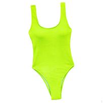 Swimsuit with Chest Pads Beachwear Thong Bathing Suits Women S_Fluorescent Yellow yellow