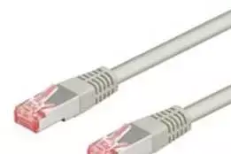 Goobay CAT 6 tinklo kabelis, S/FTP (PiMF), pilkas, 1 m, 1 m, Cat6, S/FTP (S-STP), RJ-45, RJ-45, Pilkas