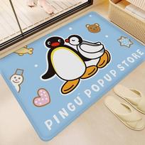 Vaikų animacija Pingu Vonios kilimėlis Neslystantis Sugeria vandens Ilgas juostelės Pagalvėlė Miegamojo kilimėlis Sveikinimo durų kilimėlis 40x60cm black