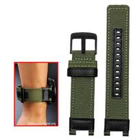 Nailono drobės odinis laikrodžio dirželis G-shock Casio GST-B100/S130/S100G/W300G/W330/400G/410 GST-W120L/S120/W130L/S110 vyriškas dirželis black