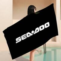 S-Sea D-Doo Seadoo Microfiber Blanket Quick Drying Beach Towels Oversized Printing Super Absorbent Pool Towel Blanket Cotton 30x30cm beige