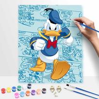 Disney DIY Oil Painting Art Painting Kit Donald Duck Comic Home Wall Decor Handmade Gift For Adults Paint By Number Set 40x50cm 20x30cm blue