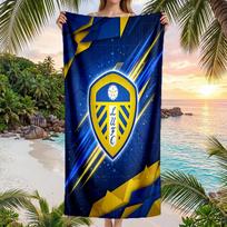 Leeds United Football Beach Towel Soft Microfiber Summer Towel Quick Dry Absorbent Towel for Beach Swimming Pool Travel 70cmx140cm(27x55inch)