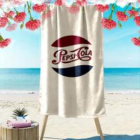 Retro Pepsi-Cola Beach Towel A must-have beach towel for beach travel 80cmx160cm(31x63inch) white