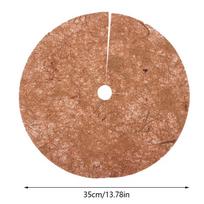 1Pc Natural Coconut Fiber Tree Mulch Mat Cover Protector 20/30/35/40Cm Flower Pot Disc Pad Weed Control Warm Moisture Cushion 35x35cm beige