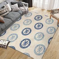 Chelsea Football Club Flannel Pattern Square Carpet,Area Rug,Carpet Rug for Living Room Bedroom Sofa Playroom Decor,Non-slip Floor Mat 60x90cm( 23x35in )