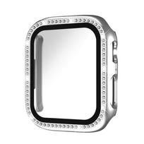 Dėklas Apple Watch Series 12 (42 mm) su ekrano apsauga (PC + grūdintas stiklas) sidabras
