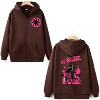 Gorillaz Street Fighter Rock Band Užtraukiamas Hoodie XXL black