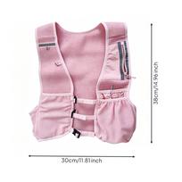Running Vest with Phone Holder Breathable Hydration Backpack Slim-Fit rožinė