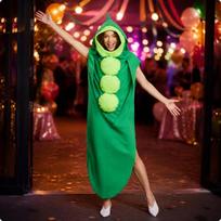Pea Pod Costume Adorable One-Size for Adults green