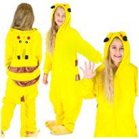 Yellow Pikachu One Piece Pajamas Onesie Tracksuit Costume Jumpsuit Outfit 146-152 white