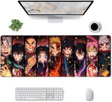 Mouse Pad Demon Slayer Large Gaming Anime Large Desk Pad Computer Non Slip Rubber Base Kimetsu No Yaiba Home Office Mouse Mat 300x700x2MM brown