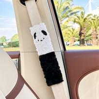 Animacinis kaklo pagalvė ir pečių uždangalas vaikų automobilio saugos diržui black