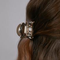 Jean Paul Clarisse Clemen Ribbon Bead Mini Hair Clip LFSA0209 brown black