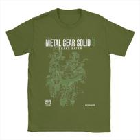 Vyriškas marškinėlis Metal Gear Solid 3 Snake Nuostabus Grynos medvilnės marškinėliai Trumpomis rankovėmis marškinėliai Apvalia apykakle Drabužiai Klasikinis 4XL gray