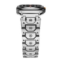 Metalinė apyrankė Samsung Galaxy Watch Ultra 47mm Aksesuarai Nerūdijančio plieno laikrodžio dirželis Galaxy Ultra 47mm Correa Riešinė Galaxy Ultra 47mm white