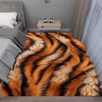 Kūrybingas gyvūnų tigro rašto leopardo rašto kilimas svetainės miegamojo sofos zonos grindų kilimėlis kambario dekoracijos kilimai 40cm by 60cm brown