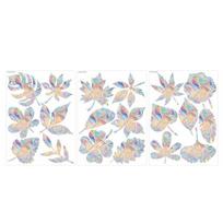 3 lapai Vaivorykštės lapų langų lipdukai Prism Static PVC langų lipdukai paukščių susidūrimams išvengti Daugkartinio naudojimo langų lipdukas stiklinėms durims langams 3pcs white