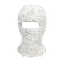 Nauja Pilno Veido Dangtelio Slidinėjimo Kaukės Kepurė 3 Skylės Balaklava Armijos Taktinė CS Vėjui Atspari Megzta Kepuraitė Žieminė Šilta Unisex Kepurė white