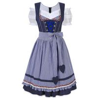 Charming Women's Oktoberfest Trachten Dirndl Traditional Dress With Exquisite Slim Fit M gray