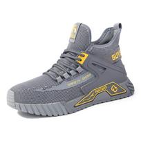 Men's Steel Toe Safety Shoes: Anti-Smash, Puncture Resistant, Fashionable, Durable Work Shoes Grey;42