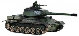 Radijo bangomis valdomas kamufliažinis tankas su garsais ir šviesomis T-34, žalias