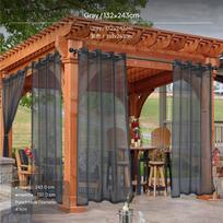 Outdoor drapery, Waterproof Sheer Panel, Patio Gazebo Privacy, 1 Piece White 132*213cm Gray 132*213cm brown