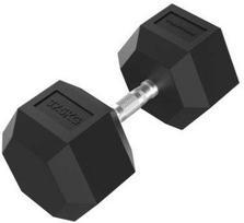 Hanteliai TUNTURI Platinum Hex Rubber Dumbbell, 1-50kg (Svoris: 1 x 37,5kg)