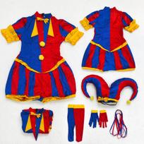 Pomni Cosplay Costume Anime The Amazing Digital Circus Clown Uniform Halloween Costume Carnival Party Roleplay Fancy Dress Adult S blue