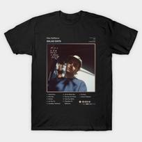 Asian Size Cotton Unisex Tshirt Print T-shirt Mac Demarco - Salad Days Tracklist Album T-shirt No-Cut Print Regular Fit S (45-50kg) juoda