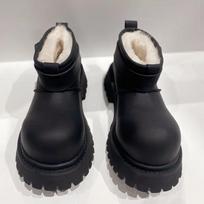 Women Thicken Warm Plush Snow Boots Thick Bottom Non Slip Winter Cotton Padded Shoes Woman Outdoor Casual Platform Ankle Booties 44 black