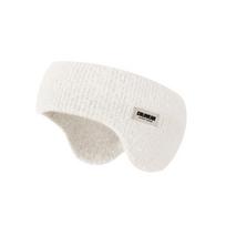Vėjui atspari ausų šildymo juosta Faux Mink vilnos megzta ausų apsauga Sportinės ausinės Unisex balta