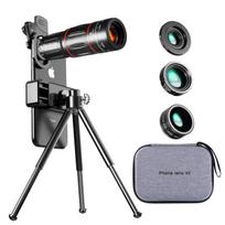 Cell phone lens and tripod cell phone telephoto telescope head 28X wide-angle macro fisheye 4 in 1 set HD external camera juoda