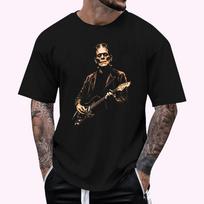 Frankenstein Playing Guitar Funny Halloween Frankenstein T-Shirt Unisex T-Shirt XL black