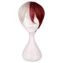 Authentic Shoto Todoroki Cosplay Costume Uniform Wig,One size white