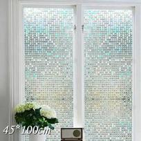 Dekoratyvinis durų langų lipdukas be klijų, privatumo plėvelės, nuimama vaivorykštės stiklo plėvelė namams, biurui 45*100cm 2024 white