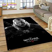 3D Žaidimo The W-Witcher 3 Wild Hunt Kilimas Svetainės Miegamojo Namų Dekoras, Neslystanti Grindų Kilimėlis Sofa Dekoras Durų Kilimėlis 40x60cm( 15x23in ) gray