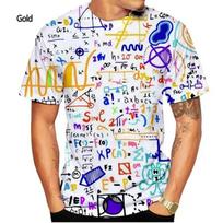 New Funny Math Formula 3D Printed Graphs T Shirt Men And Women Summer Casual Short-sleeve Oversize Street T-shirt Kid Tees Tops L brown