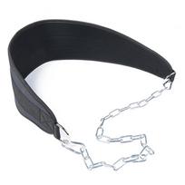 Weight Lifting Dip Belt Gym Waist Strength Training Fitness Pull Up Power Chain Double ring#1