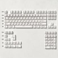 114 Keys Ink Blue Double Shot PBT Keycaps Cherry Profile Custom Keyboard Key Caps for Gateron MX Switches Gaming Keyboards gray