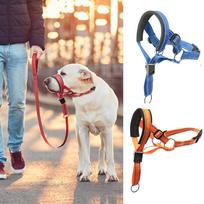 Traction Dog Mouth Cover Training With Nose Ring Adjustable Rope Anti Bite Nose Hair Mask Pet Leash For Safe Walking Control XL oranžinė