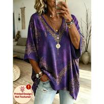 Baggy Dolman V‑Neck Loose Top 5XL black