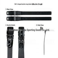 Universal Roller & Ice Skate Buckle Strap with Screws - KRF Energy black