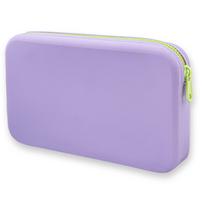 Small Square Travel Passport Bag Waterproof Data Cable Coin Purse Silicone Cosmetic Bag  Handbag Style 6 white