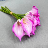 9Pcs EVA Foam Calla Lily Bouquet White Color Lifelike Faux EVA Flowers Lightweight Artificial Calla Lily Bouquet Dining Table