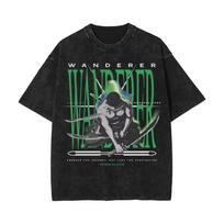Anime ONE PIECE Roronoa Zoro Manga Graphic Print T-shirt Men Women Streetwear Y2K Fashion Oversized Top Vintage Washed O-neck Cotton Summer New Tee XXXL įvairiaspalvis
