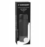 Gertuvė Wessper Buteliukas su filtru B2 TRITAN Actitex™ 700ml Juodas (WES273-700-BK_K)